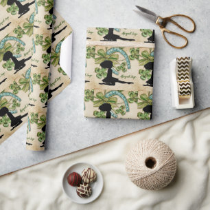 Personalized Irish Dancer, Shamrock and Horseshoe Wrapping Paper