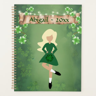 Personalized Irish Dancer with Blonde Hair Dance Planner
