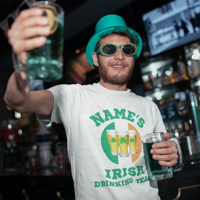 Personalized Irish Drinking Team 3  T-Shirt (Join the ultimate Irish Drinking Team! Get your St. Patrick's Day tee now!)