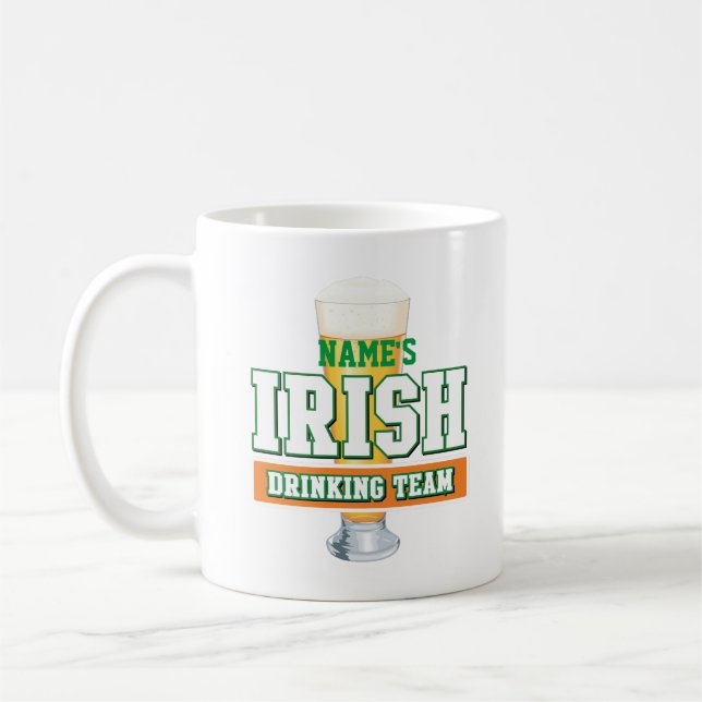 Personalized Irish Drinking Team Frosted Mug (Left)