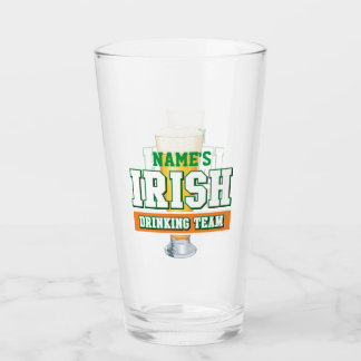 Personalized Irish Drinking Team Pint Glass