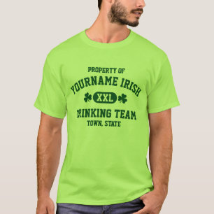 Personalized Irish Drinking Team St Patrick's Day T-Shirt