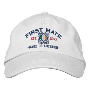 Personalized Irish First Mate Nautical Embroidery Embroidered Hat