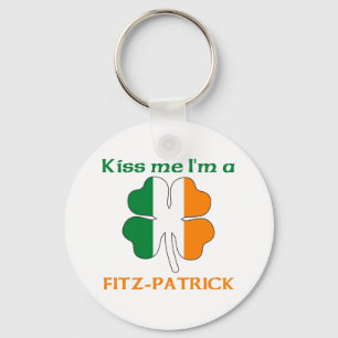 Personalized Irish Kiss Me I'm Fitz-Patrick Keychain