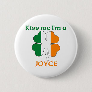 Personalized Irish Kiss Me I'm Joyce 2 Inch Round Button