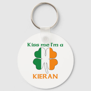 Personalized Irish Kiss Me I'm Kieran Keychain