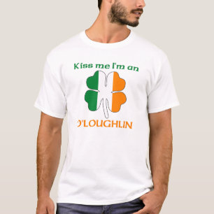 Personalized Irish Kiss Me I'm O'Loughlin T-Shirt