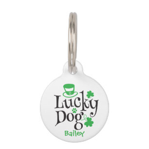 Personalized Irish Lucky Dog Pet Tag