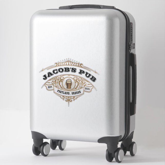 Personalized Irish Pub Extra Large Clear (Suitcase)