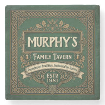 Personalized Irish Pub Family Tavern Vintage Green