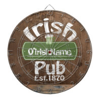 Personalized Irish Pub Old Keg Effect Sign