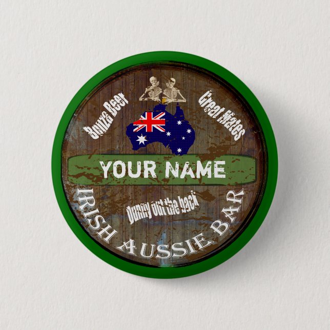 Personalized Irish pub sign 2 Inch Round Button (Front)