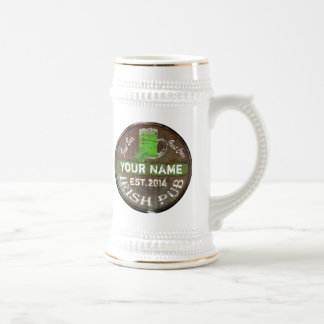 Personalized Irish pub sign Beer Stein