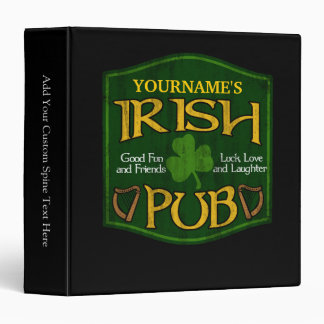 Personalized Irish Pub Sign Binder