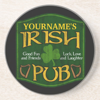 Personalized Irish Pub Sign Coaster