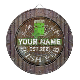 Personalized Irish pub sign Dartboard