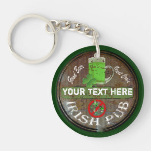 Personalized Irish pub sign Keychain