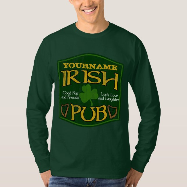 Personalized Irish Pub Sign T-Shirt (Front)