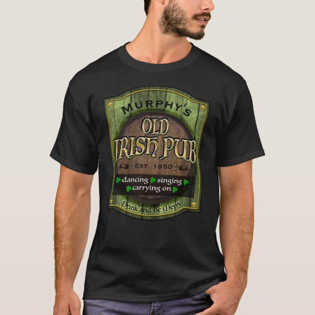 Personalized, Irish Pub Sign T-Shirt (Front)