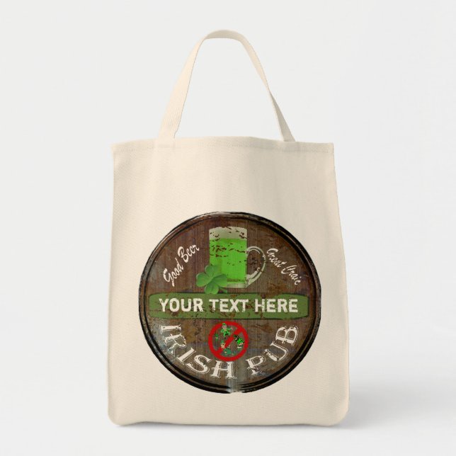 Personalized Irish pub sign Tote Bag (Front)