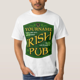 Personalized Irish Pub Sign Value T-Shirt