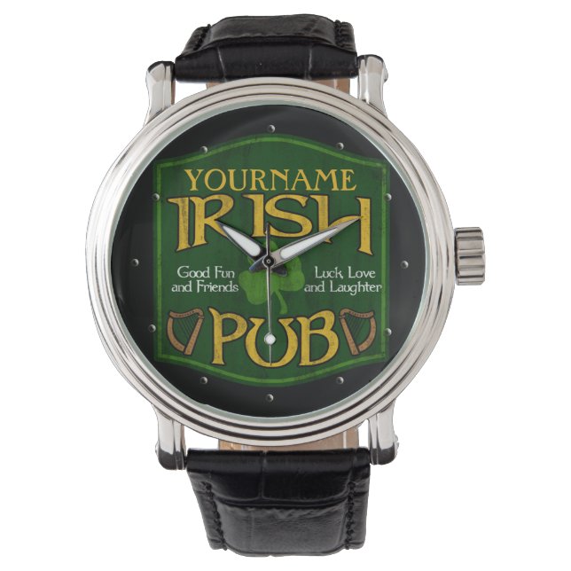 Personalized Irish Pub Sign Watch (Front)