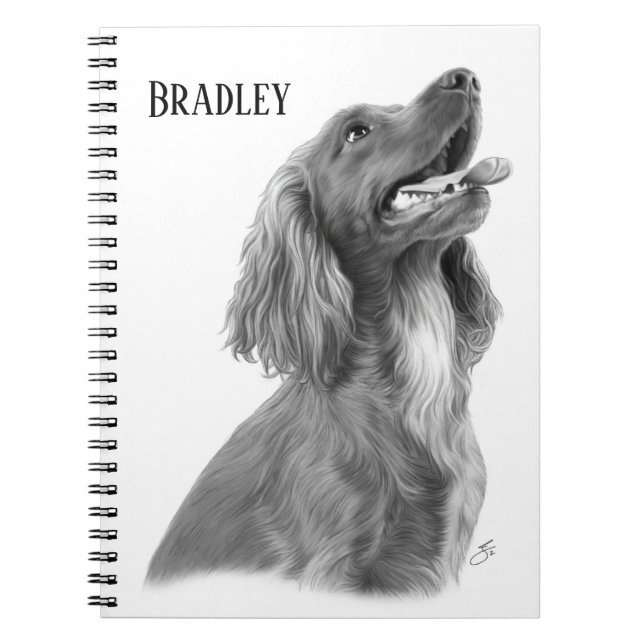 Personalized Irish Setter Notebook (Front)