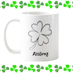 Personalized Irish Shamrock Coffee Mug
