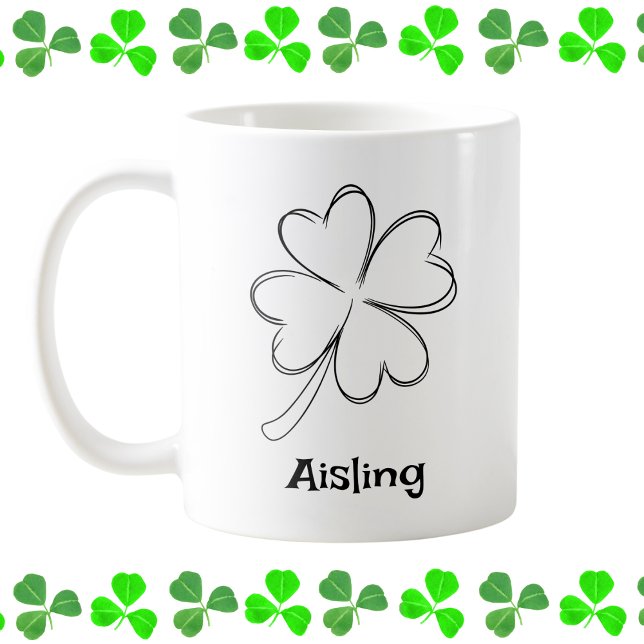 Personalized Irish Shamrock Coffee Mug (Creator Uploaded)