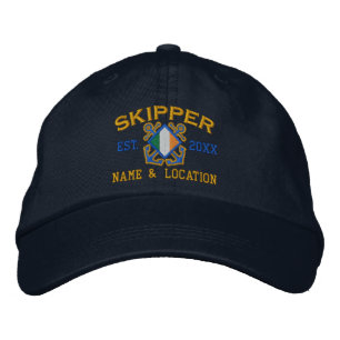 Personalized Irish Skipper Nautical Embroidery Embroidered Hat