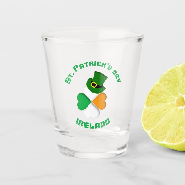 Personalized Irish St. Patrick's Day Shot Glass (Front)