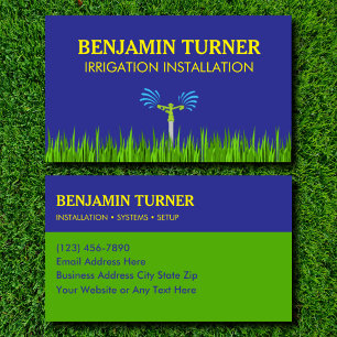 Personalized Irrigation Installation Business Card