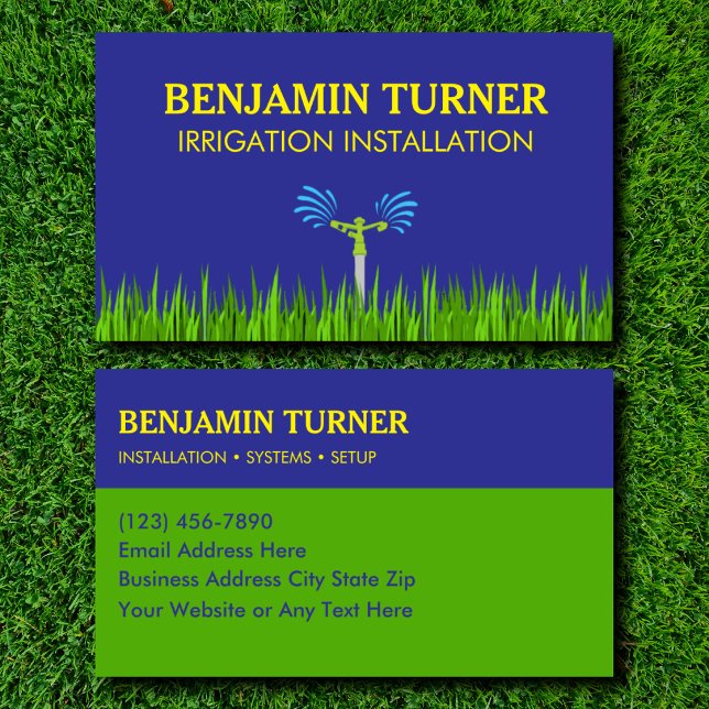 Personalized Irrigation Installation Business Card (Creator Uploaded)