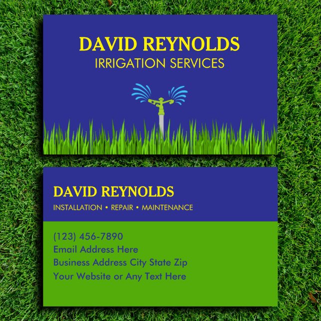 Personalized Irrigation Services Business Card (Creator Uploaded)