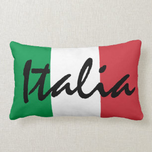 Personalized Italia Italian Flag Lumbar Pillow