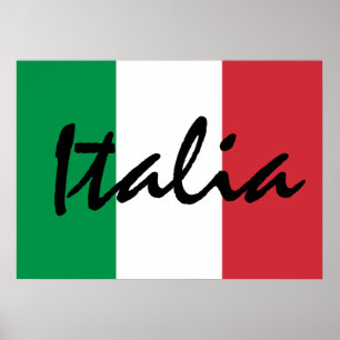 Personalized Italia Italian Flag Poster