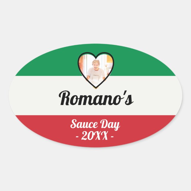 Personalized Italian Family Sauce Day Label  (Front)