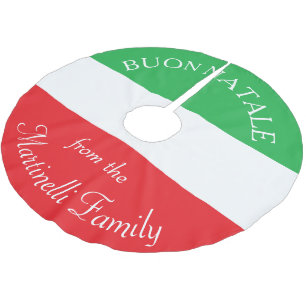 Personalized Italian Flag Christmas Tree Skirt