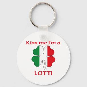 Personalized Italian Kiss Me I'm Lotti Keychain