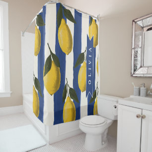 Personalized Italian Lemon Stripe Coastal 