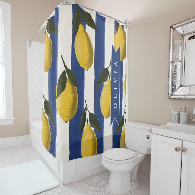 Personalized Italian Lemon Stripe Coastal  (In Situ)