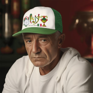 Personalized Italian Sicilian Card Aces Heritage Trucker Hat