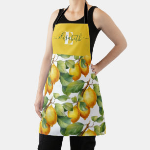 Personalized Italian Yellow Lemons Cooking  Apron