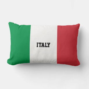 Personalized Italy Flag Lumbar Pillow