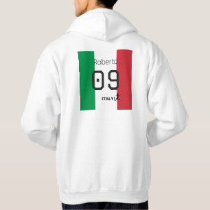 Personalized Italy National Tricolor Soccer Hoodie