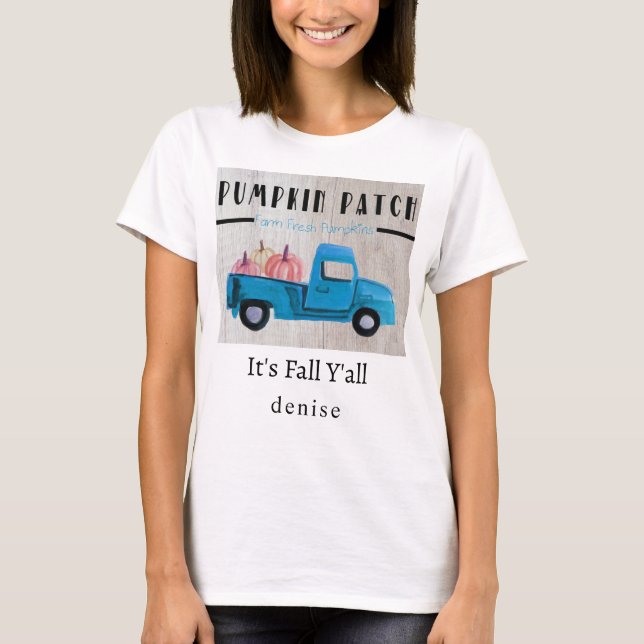 Personalized It's Fall Y'all T-Shirt (Front)