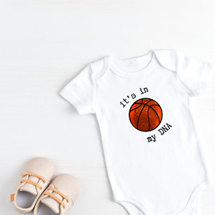 Personalized It's In My DNA Basketball Baby Bodysuit