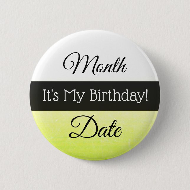 Personalized Its My Birthday  Button (Front)