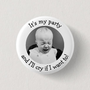 Personalized It's my party Photo 1 Inch Round Button