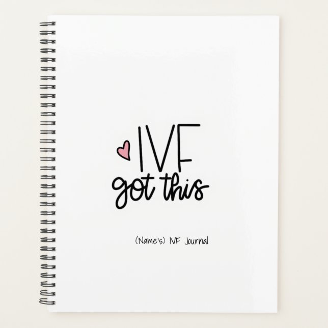 Personalized IVF/Infertility Monthly Planner (Front)